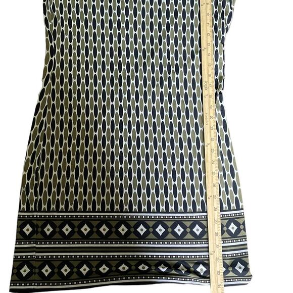 Michael Kors Green and Blue 3/4 Sleeve Shift Dress Size 8 - Picture 9 of 9